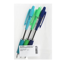 Набор шариковых ручек Pilot Super Grip 0.7 L, автоматические, резиновый упор, масляная основа, чернила синие