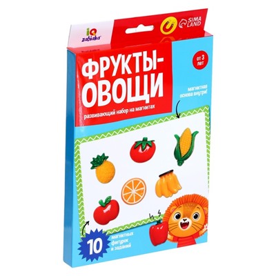 Развивающий набор на магнитах «Фрукты и овощи»