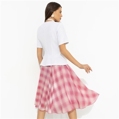 Костюм с юбкой комбинированный, Больше чем стиль (2 в 1, воздушно-розовый)