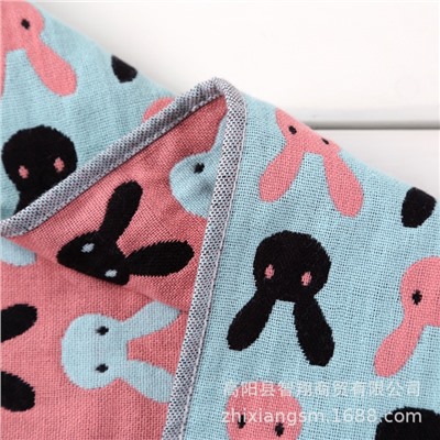 Towel, gauze cute rabbit, soft scarf, wholesale