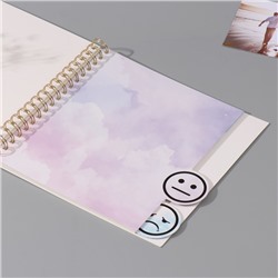 Фотоальбом на спирали 20 листов «Облака», объёмный элемент и 4 вкладки, 24×24 см