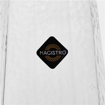 Бокалы для шампанского Magistro «Дарио», 180 мл, 7×27.5 см, набор 6 шт., стекло, прозрачные