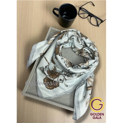 Платок утепленный "Византия" Арт 2026/1 (фон нежно-голубой)