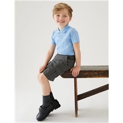 2pk Boys' Regular Leg Cargo School Shorts (2-14 Yrs)