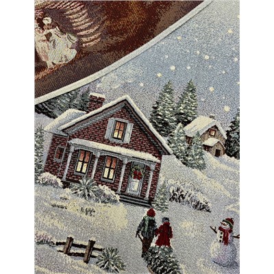 Новогодний вечер голубой фон Юбка для елки д160 см подгиб 2415374