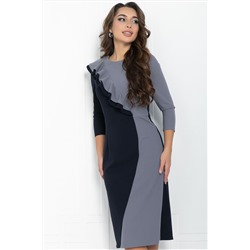 Платье Эванесса (серо-синие) П12745-35М