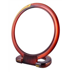 Scarlet Зеркало косметическое двустороннее настольное MI-065, круглое, 23,5 (17,5) x 16 см, коричневый