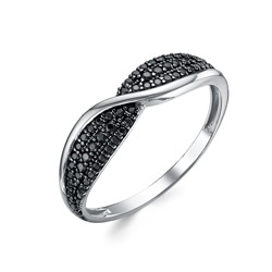 Кольцо с фианитом родированное серебро 925*