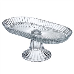 БЛЮДО НА НОЖКЕ ОВАЛЬНОЕ 28*14*12 СМ