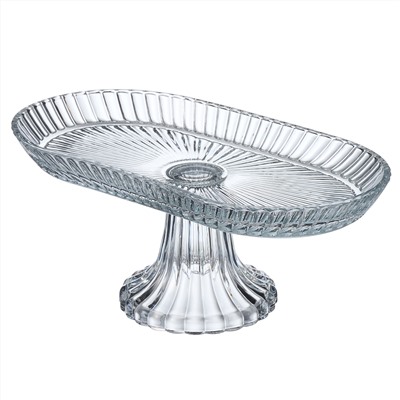 БЛЮДО НА НОЖКЕ ОВАЛЬНОЕ 28*14*12 СМ