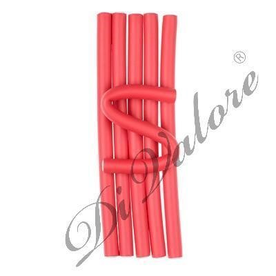 Di Valore 301-202 Бигуди "Бумеранг" КРАСНЫЕ 6шт Д1,2см длина 21см