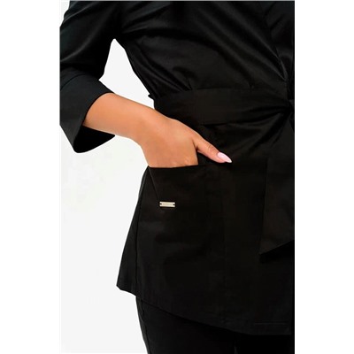 Блуза медицинская женская 3-88-04-3 / ADVA Черная (65F)