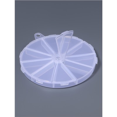 Органайзер для хранения мелочей, 10 ячеек, d=12.8×1.5 см, прозрачный