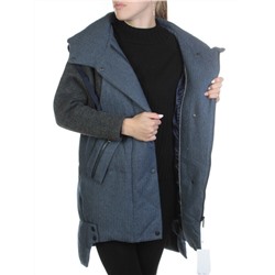 MW238 BLUE Пальто женское зимнее (холлофайбер)