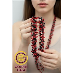 Комплект бижутерии "Хрустальная россыпь" , цвет черный с красным