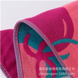 Zhiyang towel, four-layer cotton jacquard gauze cherry tomato flower square towel, soft absorbent kitchen towel factory price wholesale