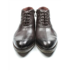 01-H9003-B86-SW5 DK.BROWN Ботинки демисезонные мужские (натуральная кожа)