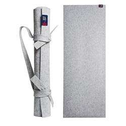 Коврик для бани и сауны "XXL", 160х55см, с ручкой, войлок светло-серый