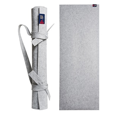 Коврик для бани и сауны "XXL", 160х55см, с ручкой, войлок светло-серый