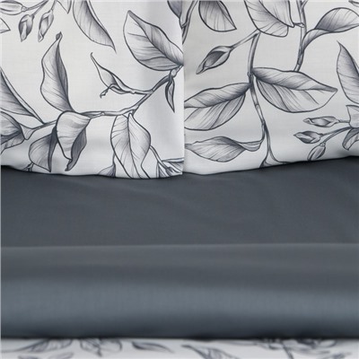 Постельное бельё Этель 1.5 сп Magnolia, 143х215 см, 150х214 см, 50х70 см -2 шт, мако-сатин 114г/м2