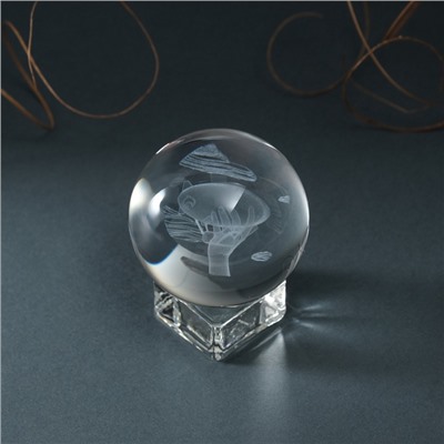 Фигурка стекло шар «Дирижабль», d=6 см