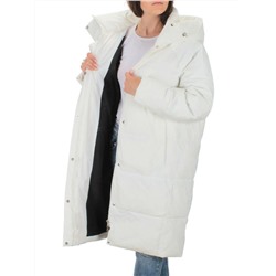 22369 WHITE Пальто зимнее женское (200 гр. холлофайбера)
