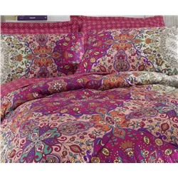 2 сп. Евро Постельное Белье с Одеалом Сатин SATEN Uyku Set- cotton box
