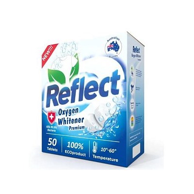 Кислородный отбеливатель экологичный Reflect Oxygen Whitener Premium 50 таблеток, Neon 1000 г