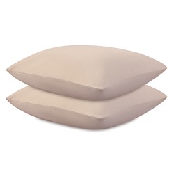 Набор наволочек из премиального сатина бежевого цвета из коллекции Essential, 70х70 см