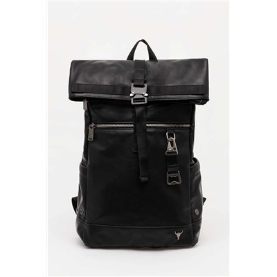 Plecak męski ze skóry ekologicznej  kolor czarny