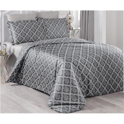 2 сп. Евро Комплект Постельного Белья Cotton Saten Vegas Lacivert - Altınbaşak