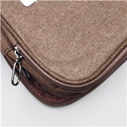 Kristaller Косметичка дорожная мужская Travel Have a good trip, коричневый