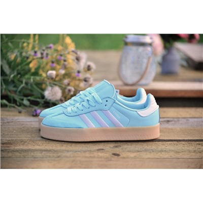 Adidas Samba Almost Blue з натуральной кожи и замши