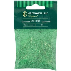 Блестки декоративные Greenwich Line, размер 0,3мм, 20г, зеленый