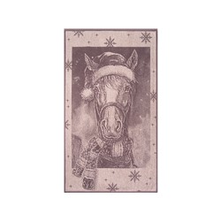 Полотенце махровое 6с103.412ж1 Лошадь новогодняя(т.с.мальв1) 50х90см