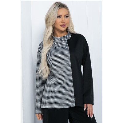 Блуза Элли (черно-белая) Б11305