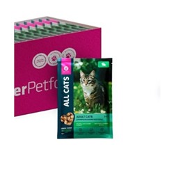 ALL CATS корм конс. д/кош. тефтельки с кроликом в соусе, пауч, 85 г 1 шт