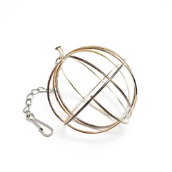 Кормушка для сена металлическая сфера, 8 х 8 х 15 см
