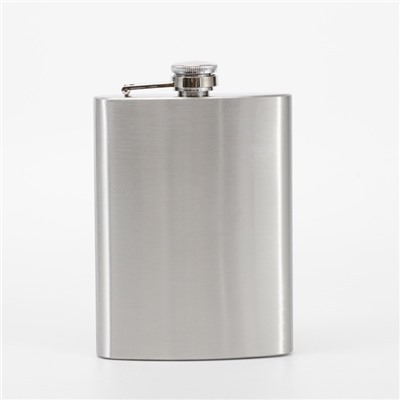 Фляжка Мастер К, 180 мл, подарочная, армейская, 6 oz, нержавеющая сталь, серебристая