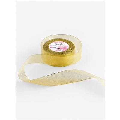 Лента парчовая, 40 мм, 23±1 м, цвет золотой