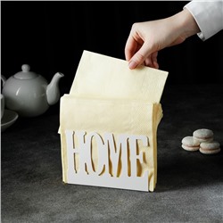 Салфетница Доляна Home, 15×4×10 см, белая