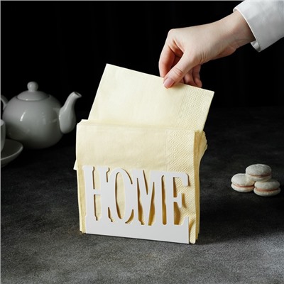 Салфетница Доляна Home, 15×4×10 см, белая