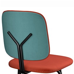 Стул Ror, Y, велюр, черный/темно-красный/зелено-синий