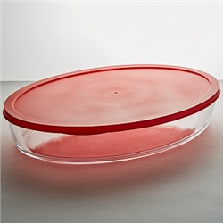 Форма д/запекания из термостекла РК-0051/2 Забава 3,5л с крышкой 355х250х85 (6)