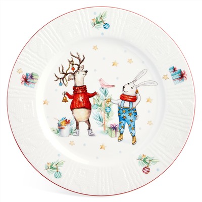 НАБОР ТАРЕЛОК ЗАКУСОЧНЫХ LEFARD "WINTER STORY" 2 ШТ. 20 СМ (КОР=18НАБ.)