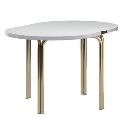 Столик кофейный Ror, 75х50 см, латунь/серый