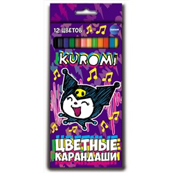 Карандаши 12цв пластиковые Kuromi 177мм шестигранные CENTRUM 71677/12/Китай