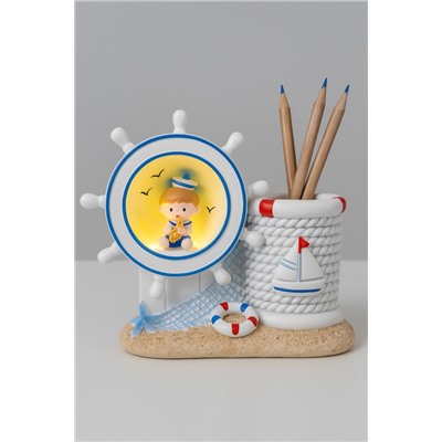 Ночник - подставка для канцелярских принадлежностей «Marine musician», white