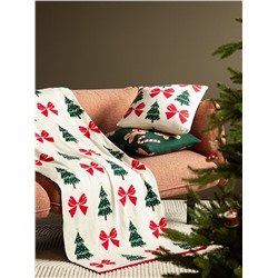 Подушка вязаная с новогодним рисунком Christmas Bows из коллекции New Year Essential, 45x45 см