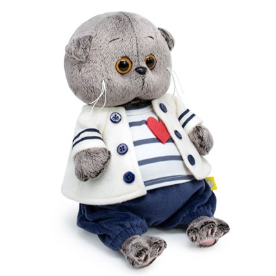 Мягкая игрушка "Кот Басик BABY в морском комплекте" (20 см)